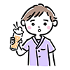 泡の立ったビールを持つ男性のイラスト