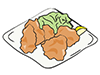 Deep-fried chicken / Karaage-Food ｜ Food ｜ Free illustration material