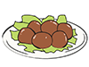 Meat dumplings / Nikudango-Food ｜ Food ｜ Free illustration material