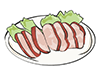 焼き豚/やきぶた - 食べ物｜フード｜フリーイラスト素材