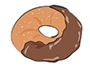 Chocolate Donuts-Food ｜ Food ｜ Free Illustration Material