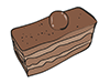 Chocolate cake-Food | Food | Free illustration material