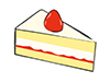 Shortcake-Food ｜ Food ｜ Free Illustration Material