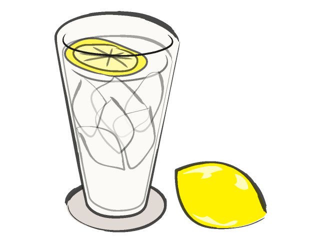 レモン酎ハイ - フード/食べ物/美味しい/おやつ/イラスト/写真/フリー素材/クリップアート